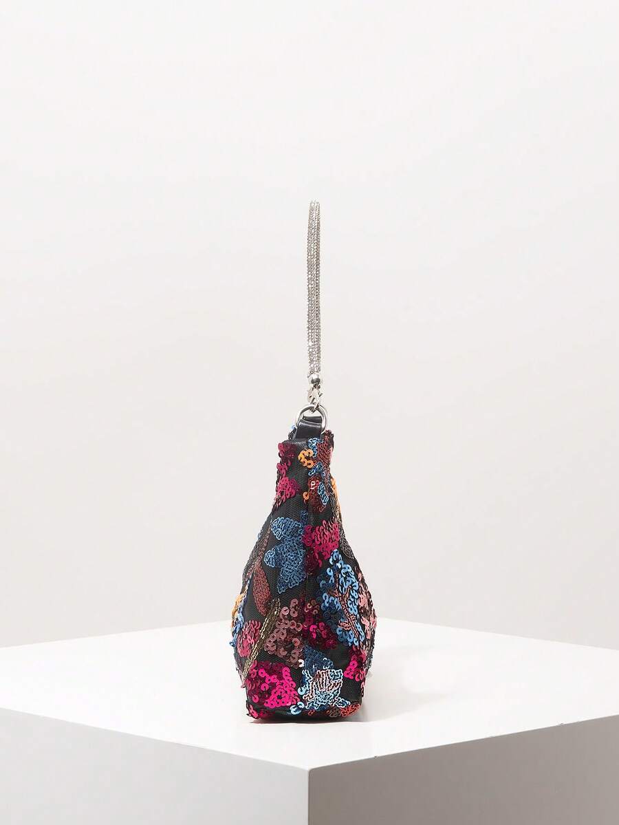 Random Pattern Shoulder Bag, Sequin Bag