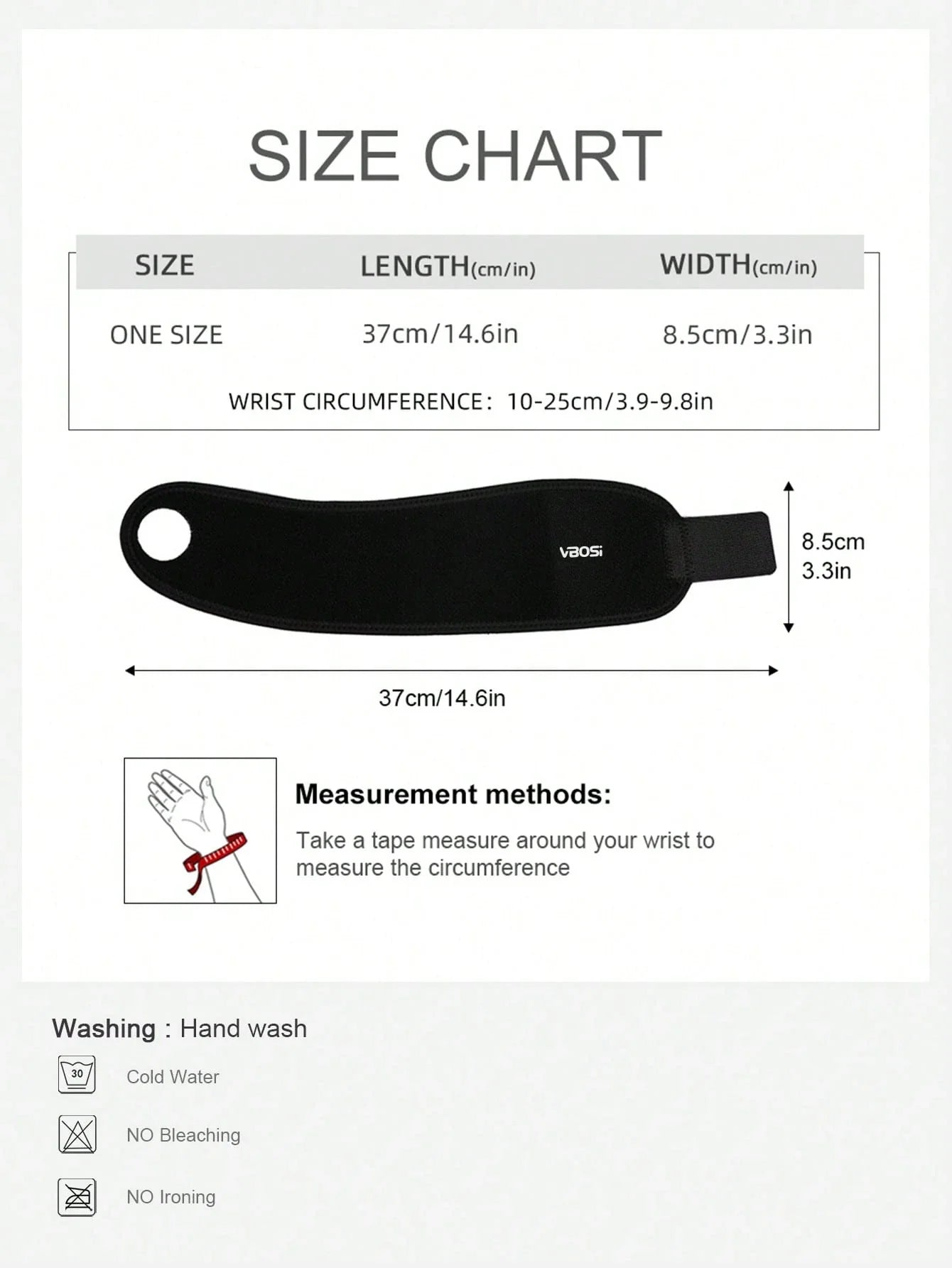 VBOSI Neoprene Adjustable Wrist Support