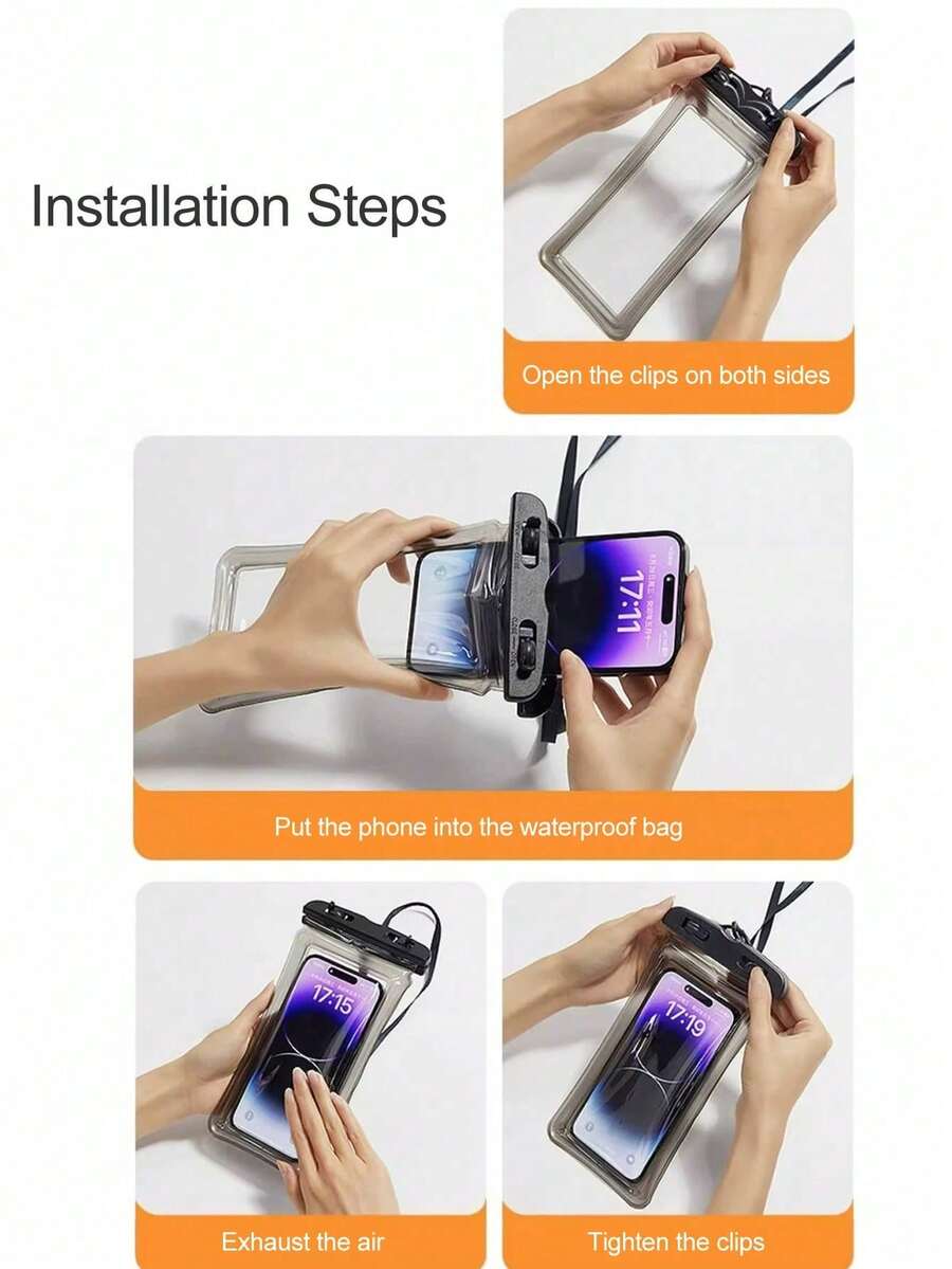 PVC Waterproof Phone Pouch With Lanyard