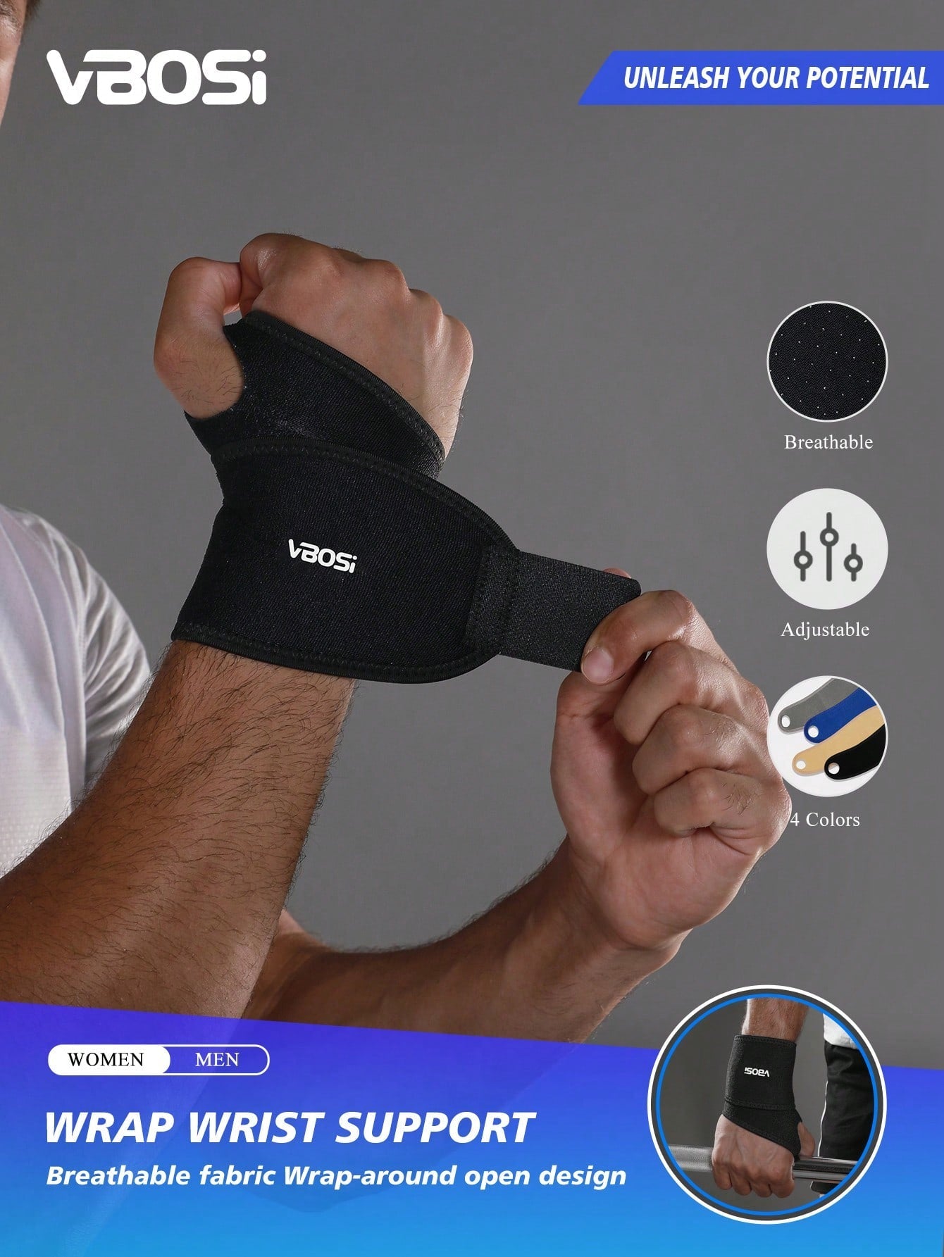 VBOSI Neoprene Adjustable Wrist Support