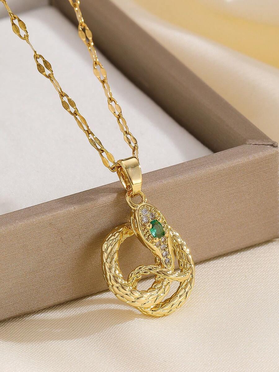 1 Set Stainless Steel Necklace & Earrings