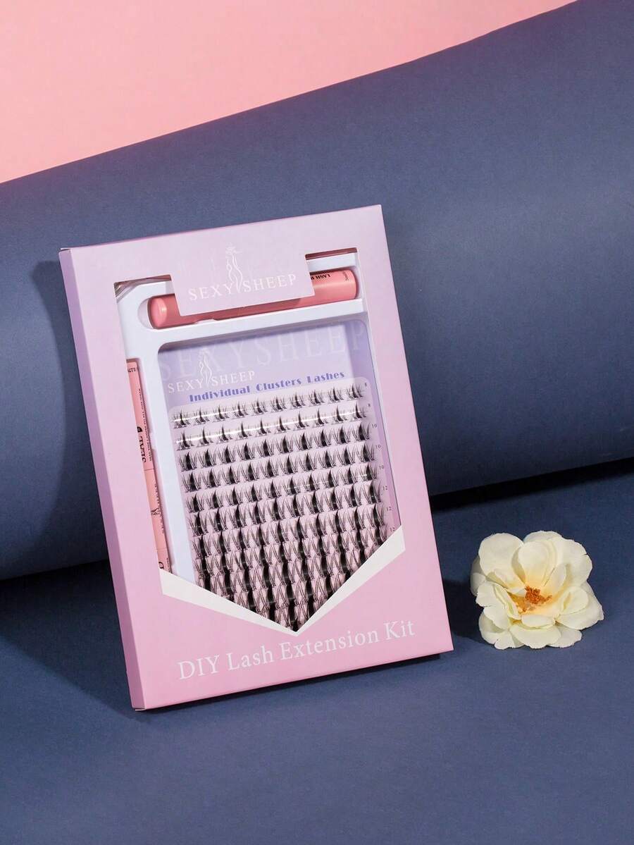SEXYSHEEP 140pcs D-Curl Fluffy False Eyelashes Mixed Set