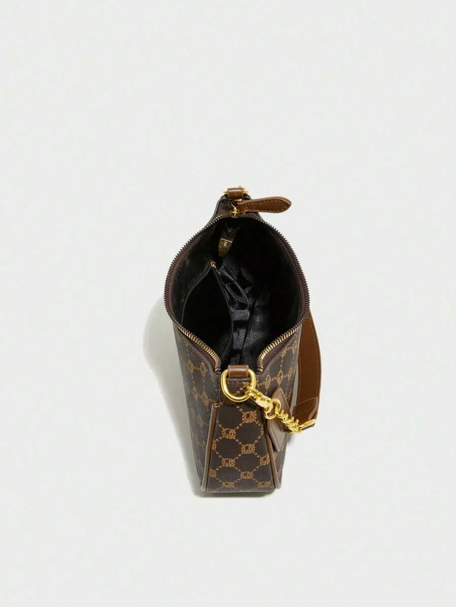 White Ladies' Shoulder Bag Made Of PU Material