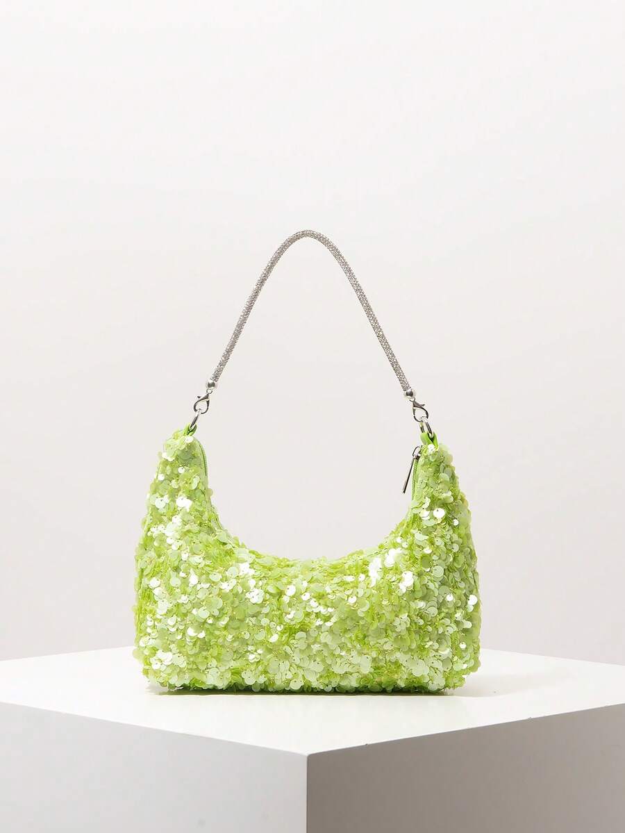 Random Pattern Shoulder Bag, Sequin Bag