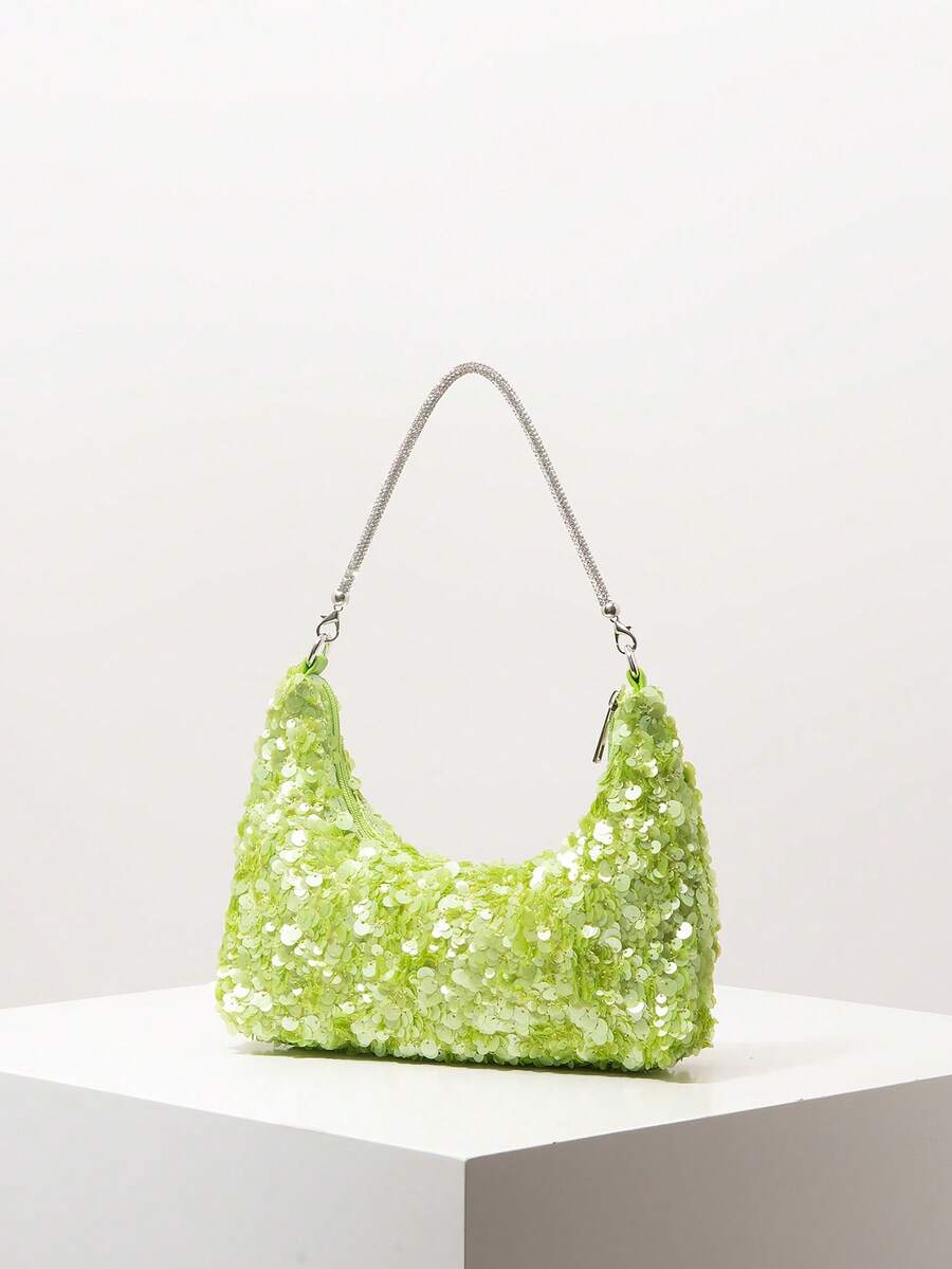 Random Pattern Shoulder Bag, Sequin Bag
