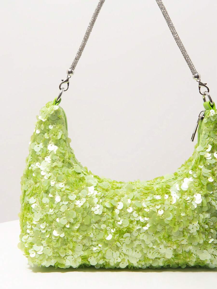 Random Pattern Shoulder Bag, Sequin Bag