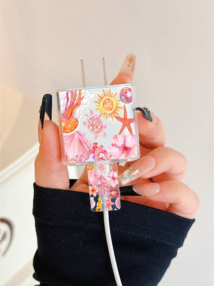 Cute Sea Turtle Design Charger Data Cable Protector Case
