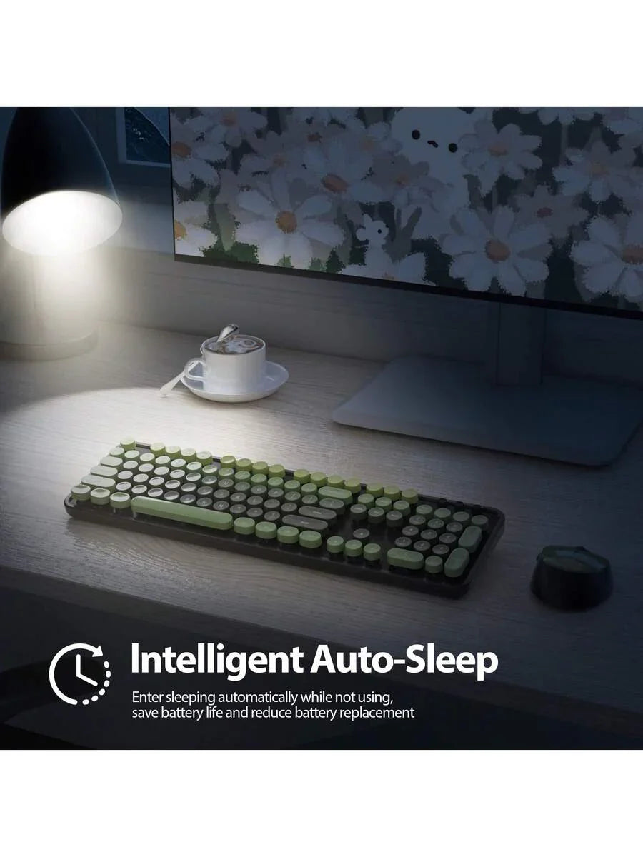 Wireless Keyboard And Mouse Set, Cute Keyboard And Mouse Combo