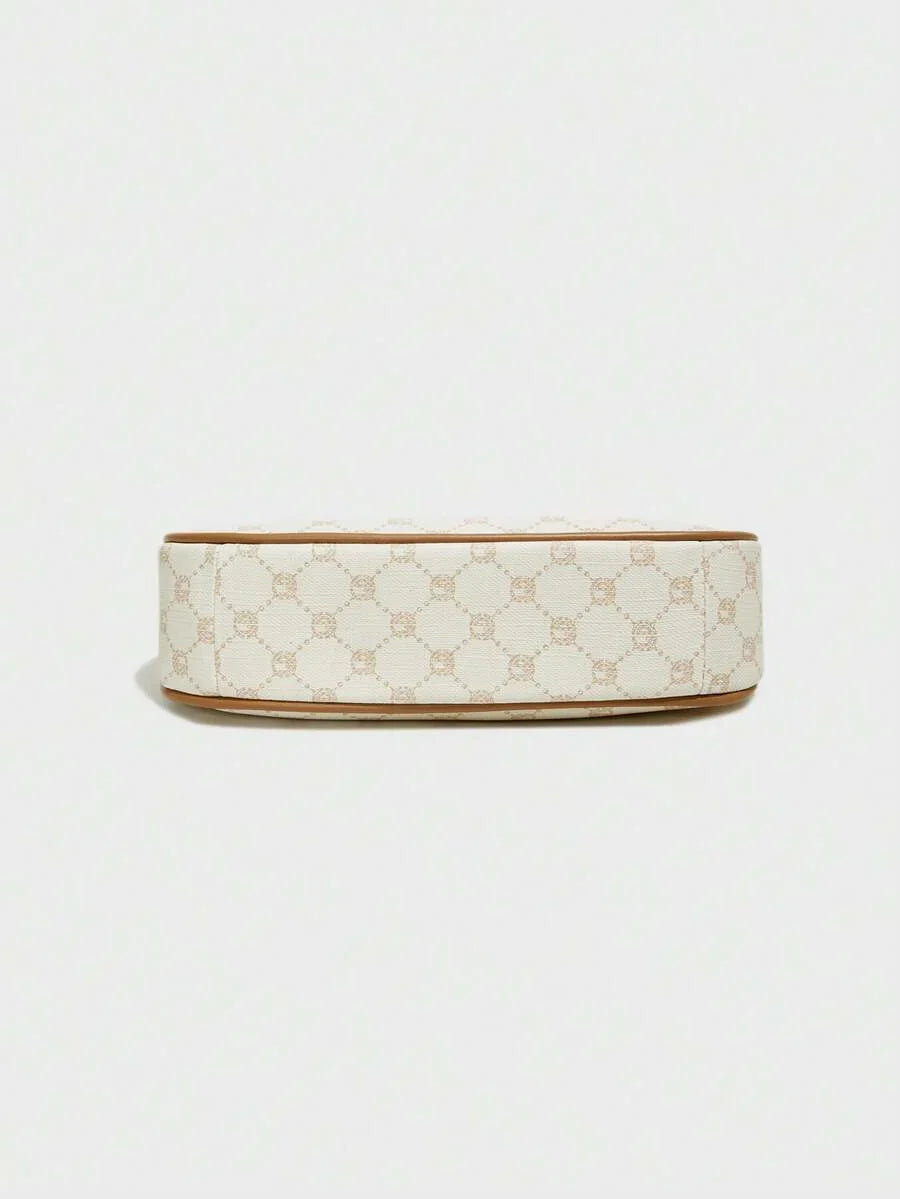 White Ladies' Shoulder Bag Made Of PU Material