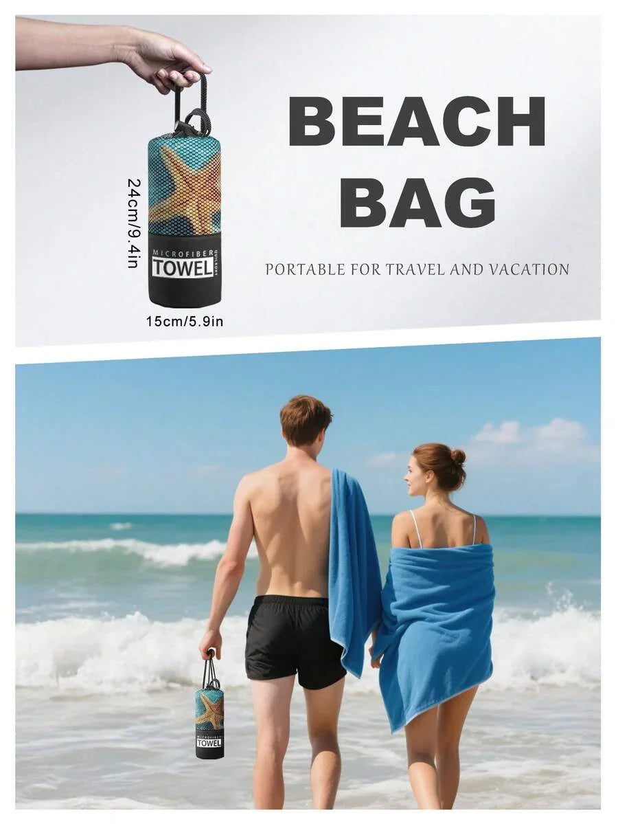 1pc Printed Beach Towel, Summer Fruit Pattern Swimwear