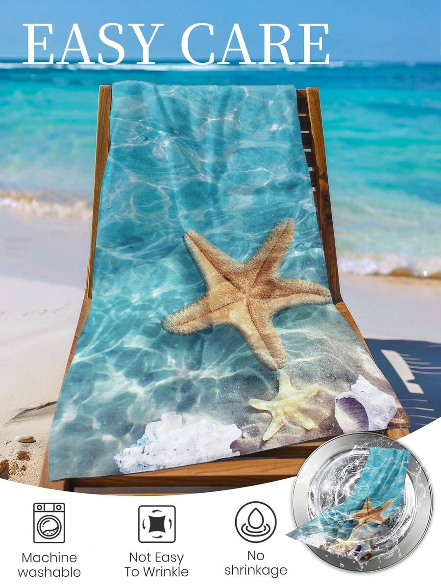1pc Printed Beach Towel, Summer Fruit Pattern Swimwear