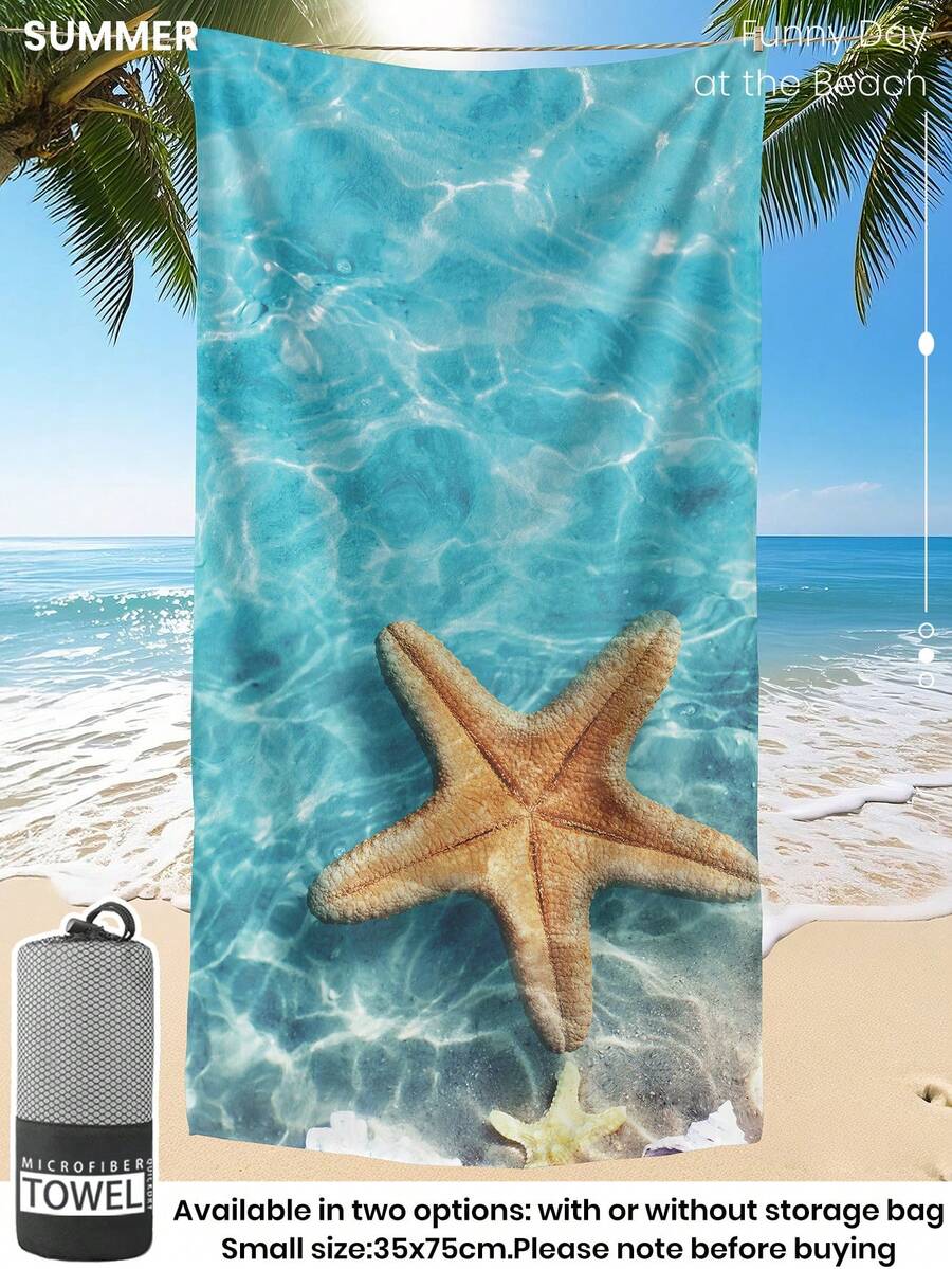 1pc Printed Beach Towel, Summer Fruit Pattern Swimwear
