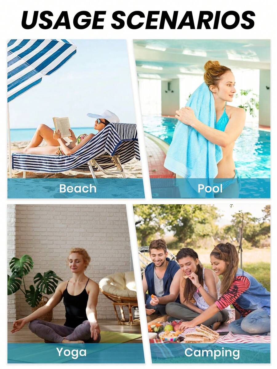 Bluey 1pc Blue Beach Towel, Playful Blue Pattern Swimwear