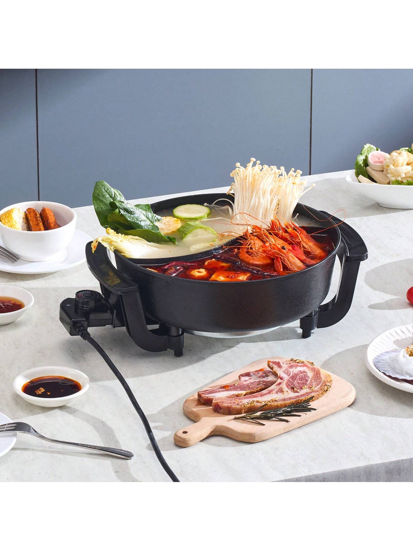 2-in-1 Electric Hot Pot Grill