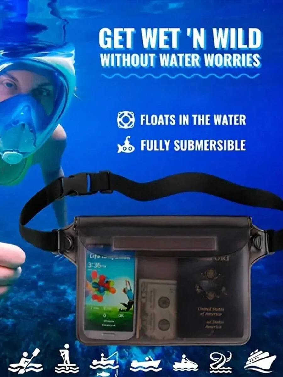 Waterproof Waist Pouch, Swimming Diving Bag