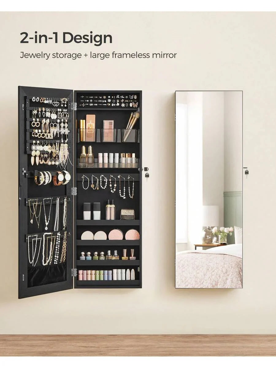 SONGMICS Mirror Jewelry Cabinet