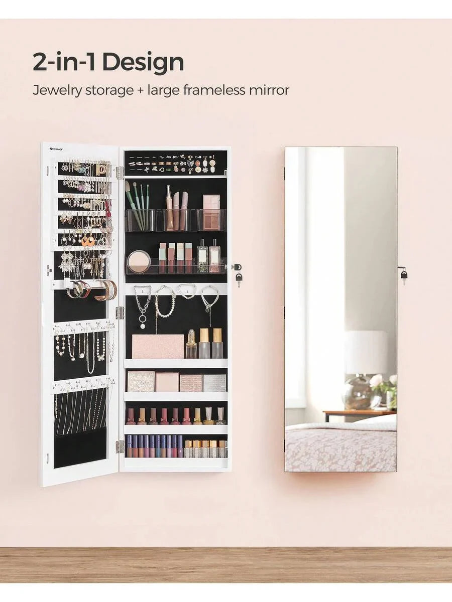 SONGMICS Mirror Jewelry Cabinet