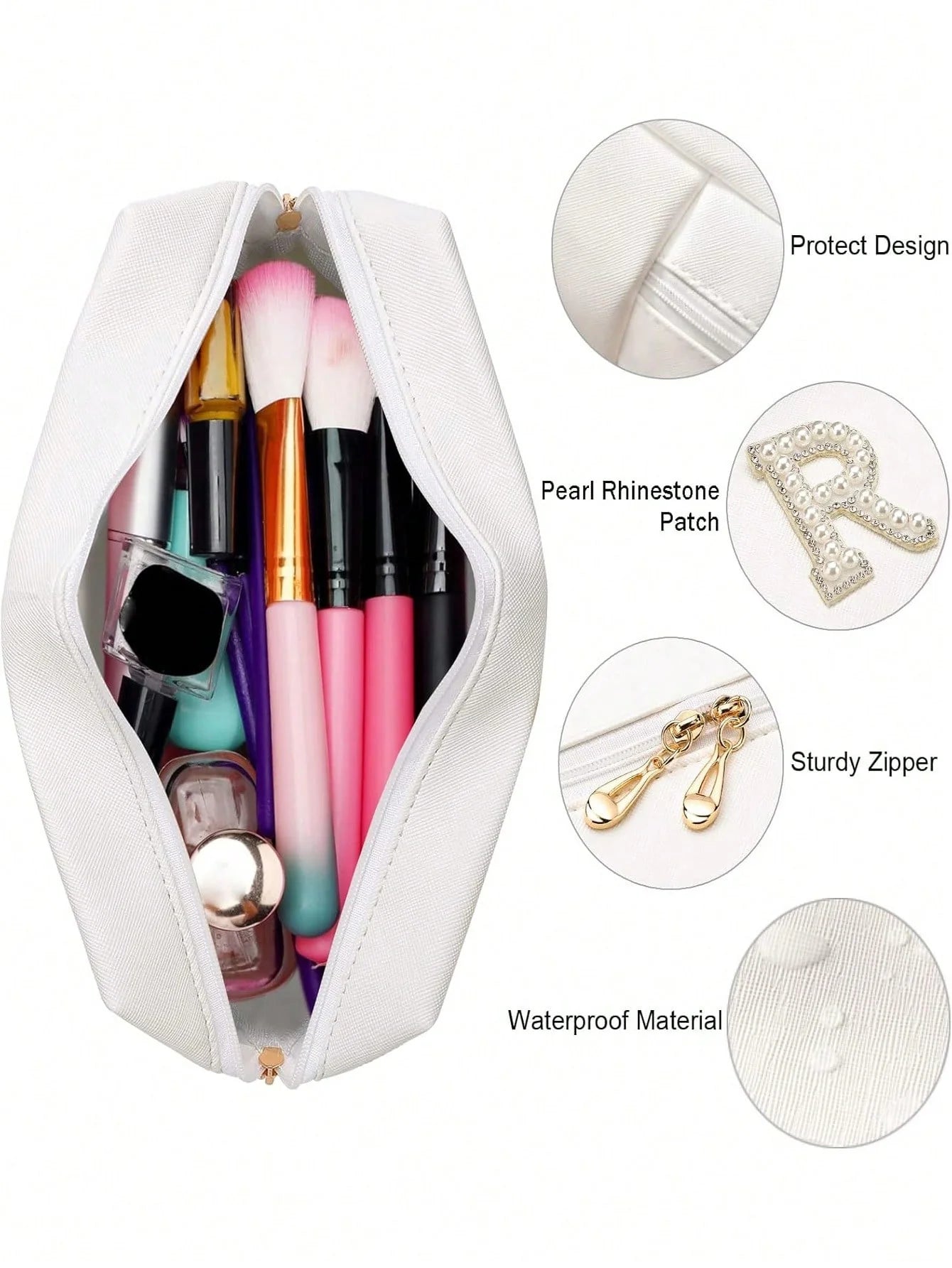 Bride MRS Rhinestone Makeup Bag