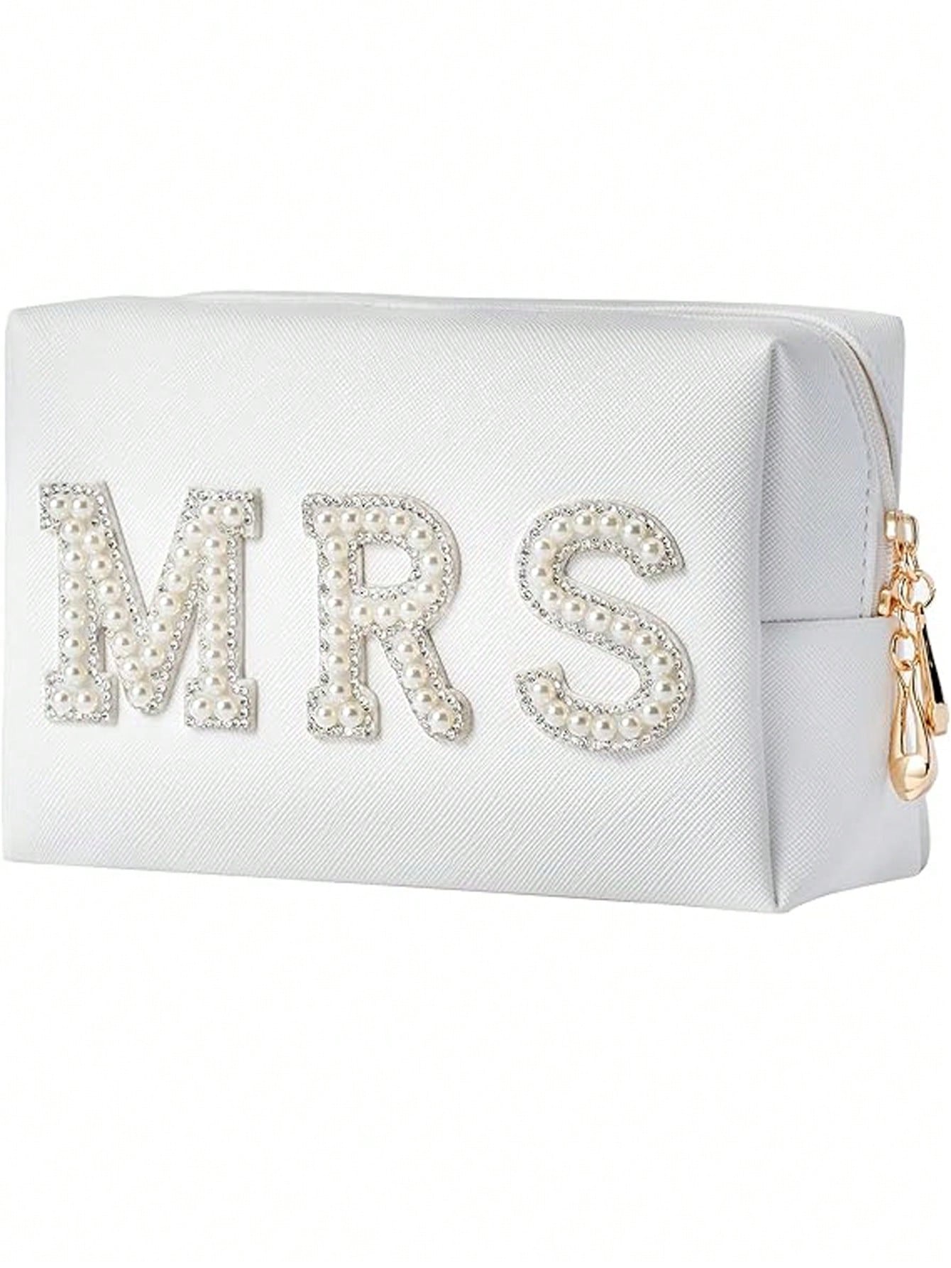 Bride MRS Rhinestone Makeup Bag