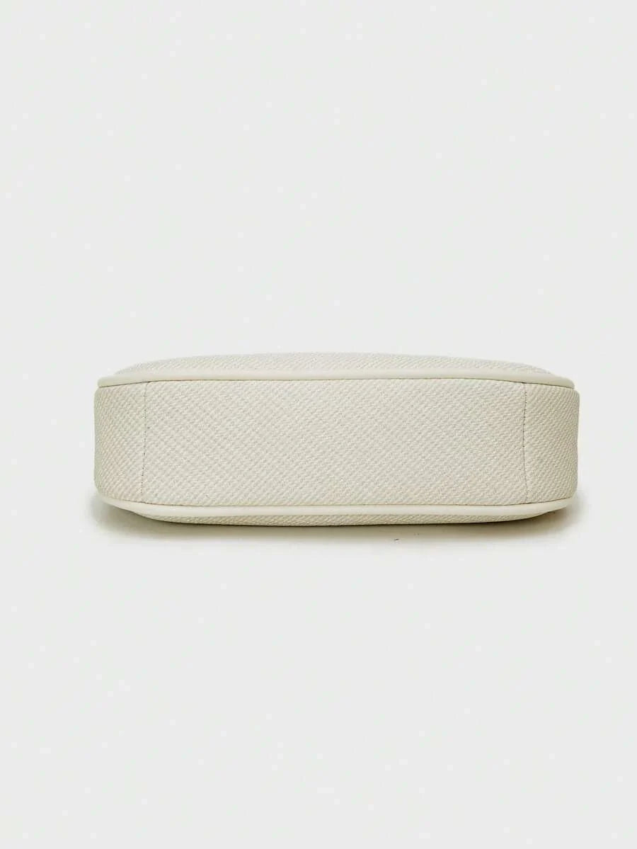 White Ladies' Shoulder Bag Made Of PU Material