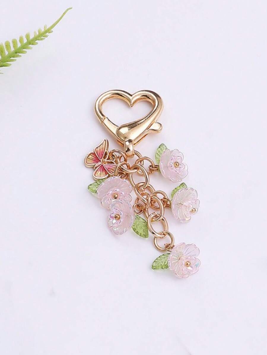 Unisex Japanese Style Cute Lily Flower Keychain