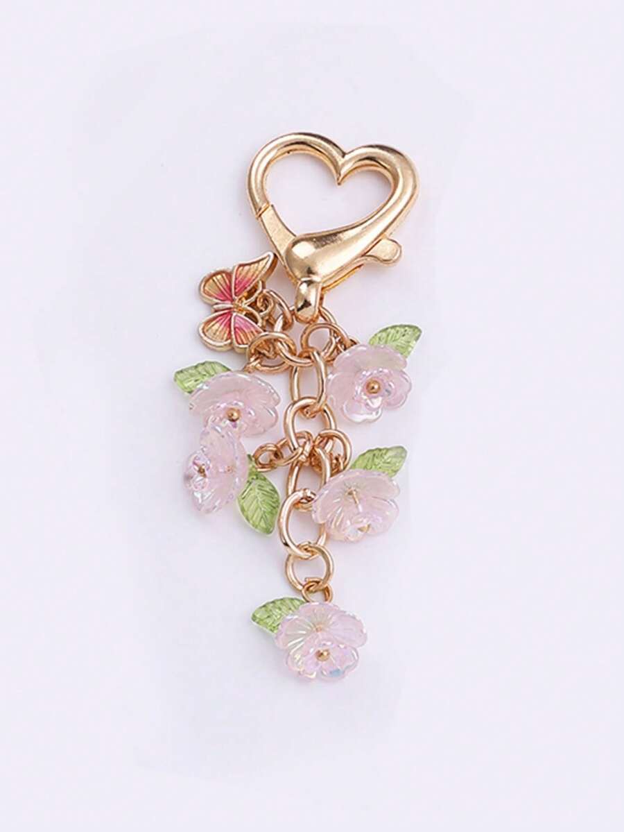 Unisex Japanese Style Cute Lily Flower Keychain