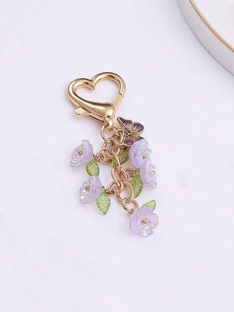Unisex Japanese Style Cute Lily Flower Keychain