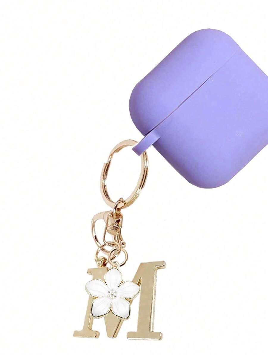 Elegant Metal Heart-Shaped Letter Keychain