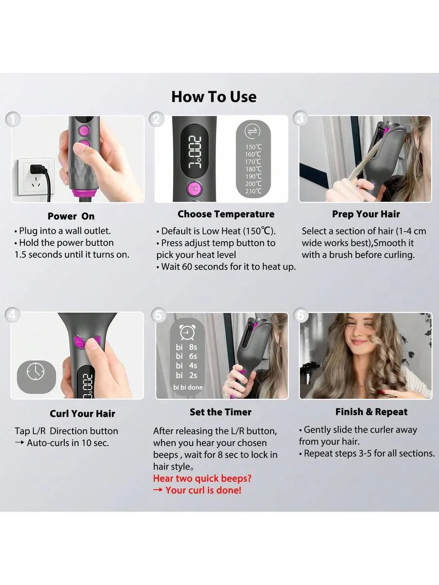 GENAI Automatic Hair Curler, Curling Iron