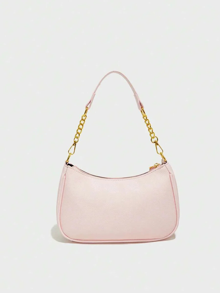 White Ladies' Shoulder Bag Made Of PU Material