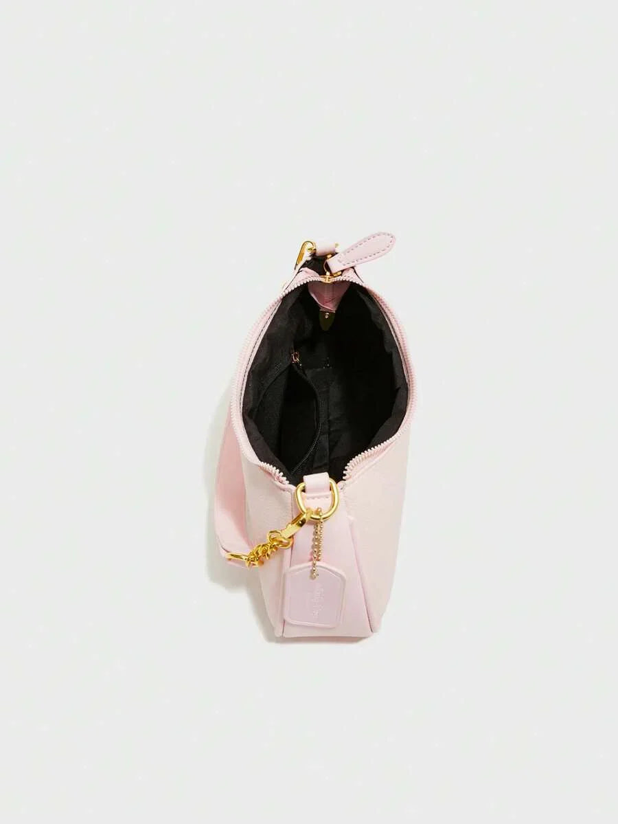 White Ladies' Shoulder Bag Made Of PU Material
