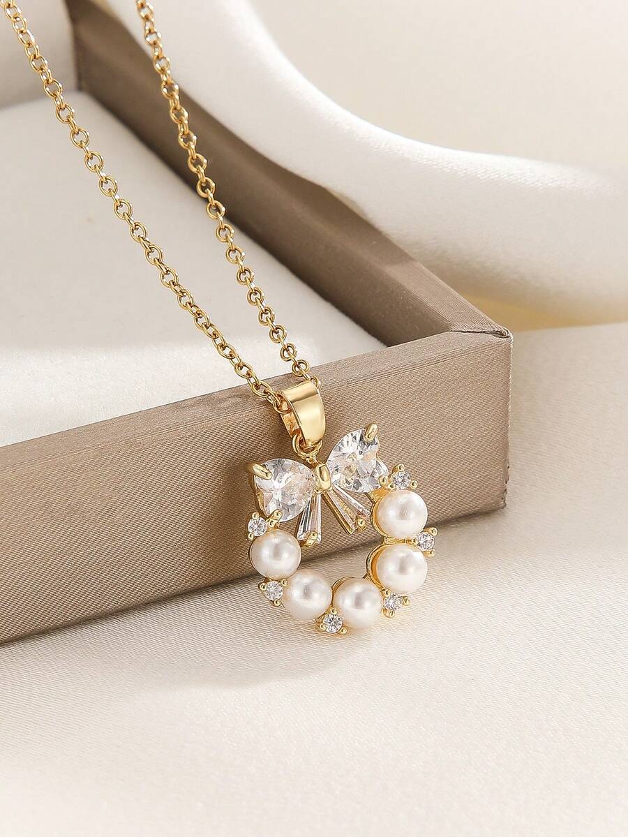 1 Set Stainless Steel Necklace & Earrings