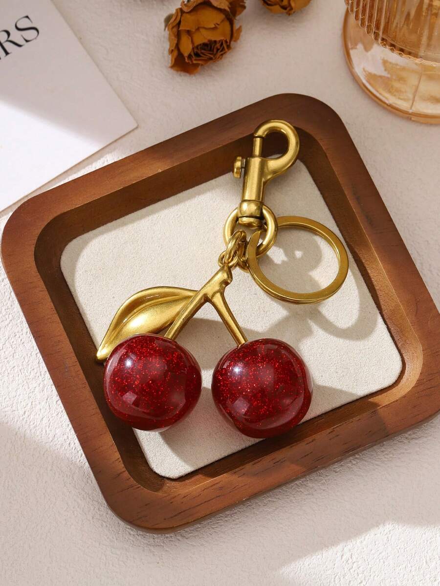 1pc Unique Shiny Cherry Shaped Pendant