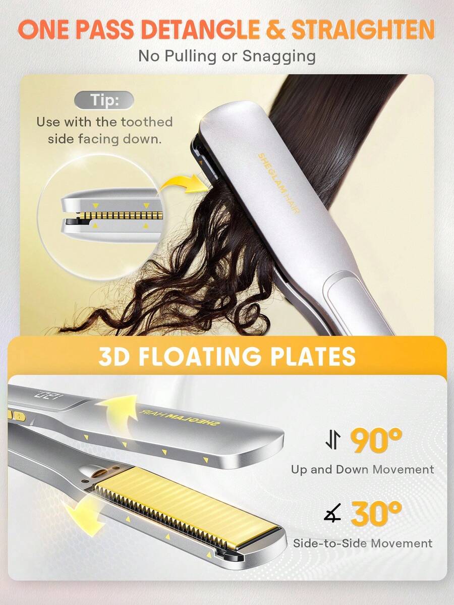 SHEGLAM HAIR Sleek Chic Wide Glide Straightener