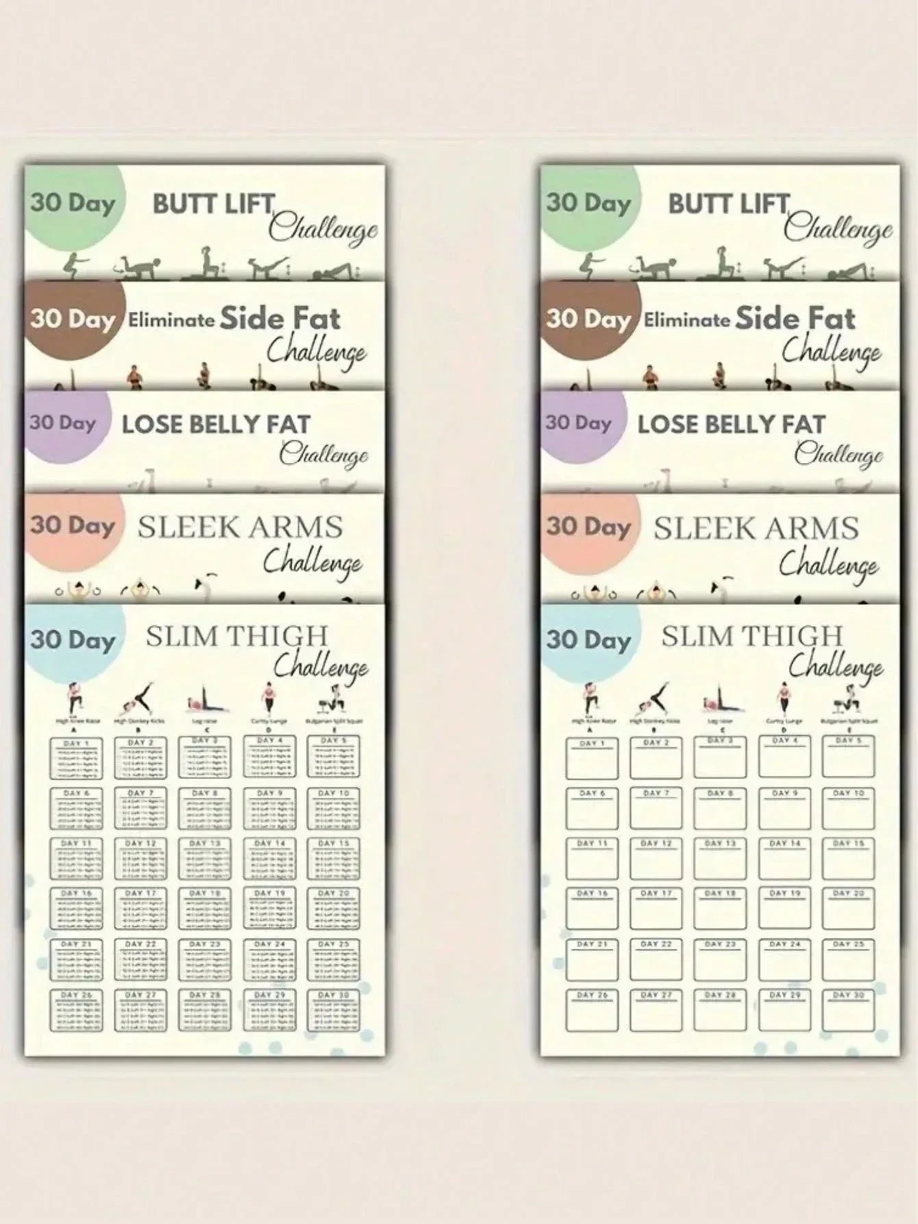 30-Day Home Workout Posters