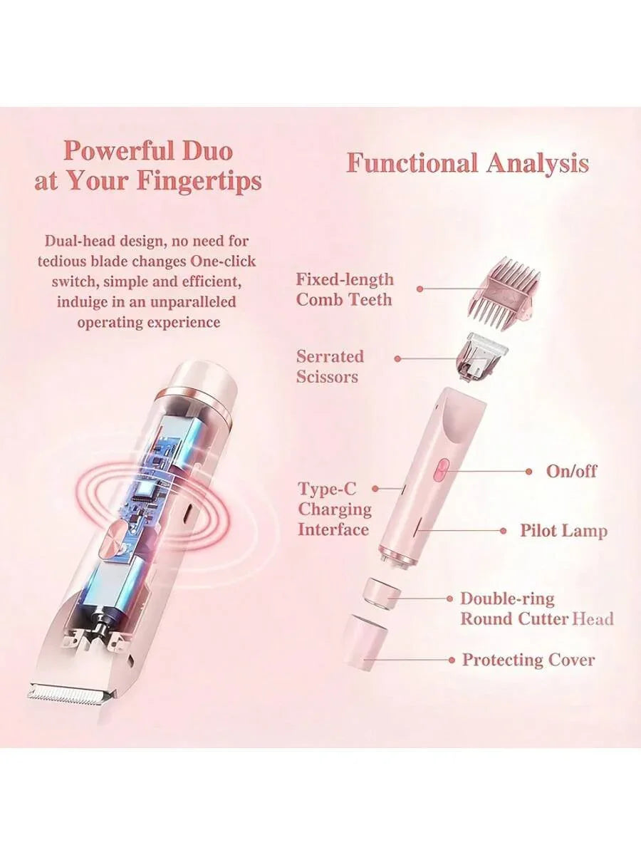 2 In 1 Women Electric Razor & Bikini Trimmer