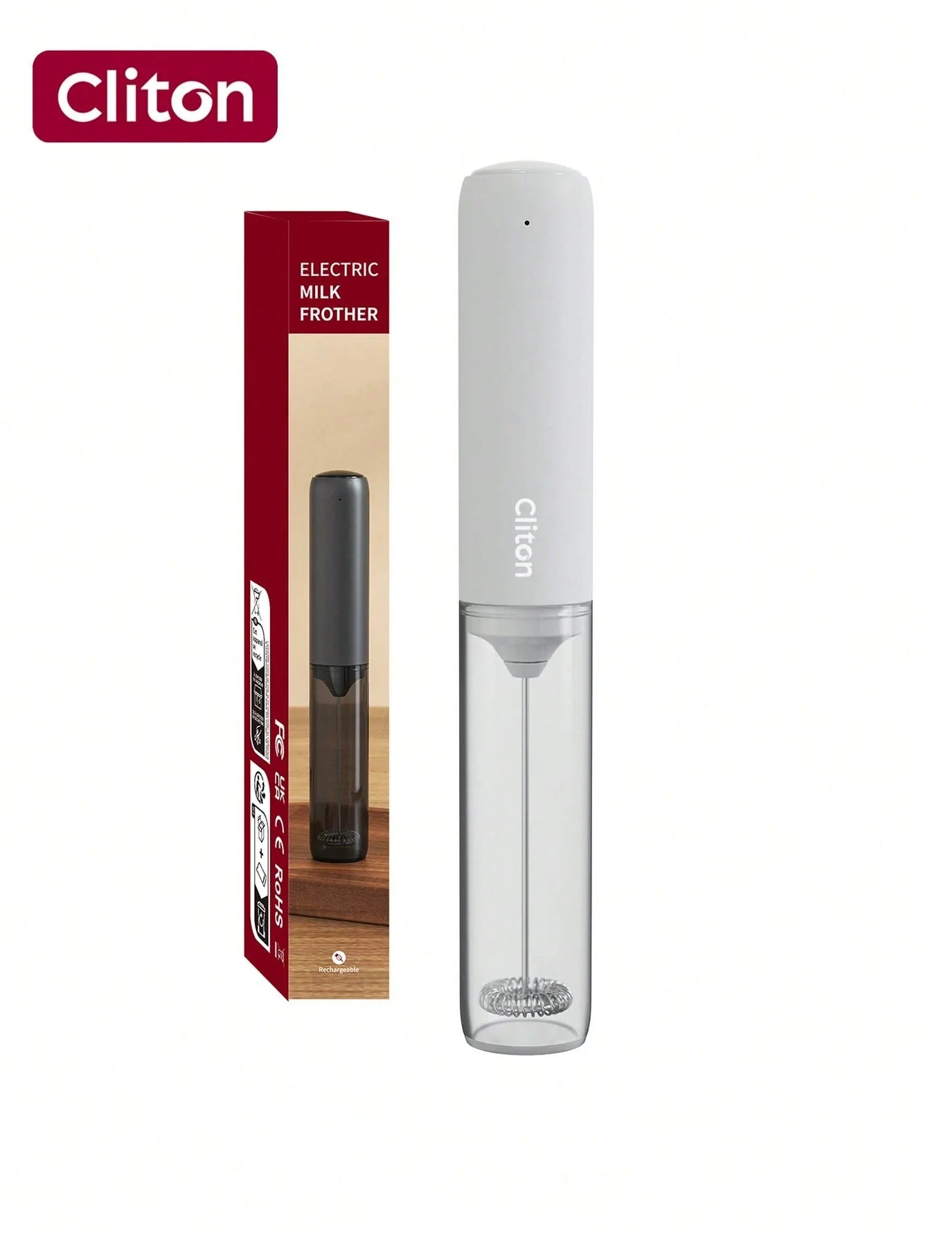 CLITON Rechargeable Electric Milk Frother