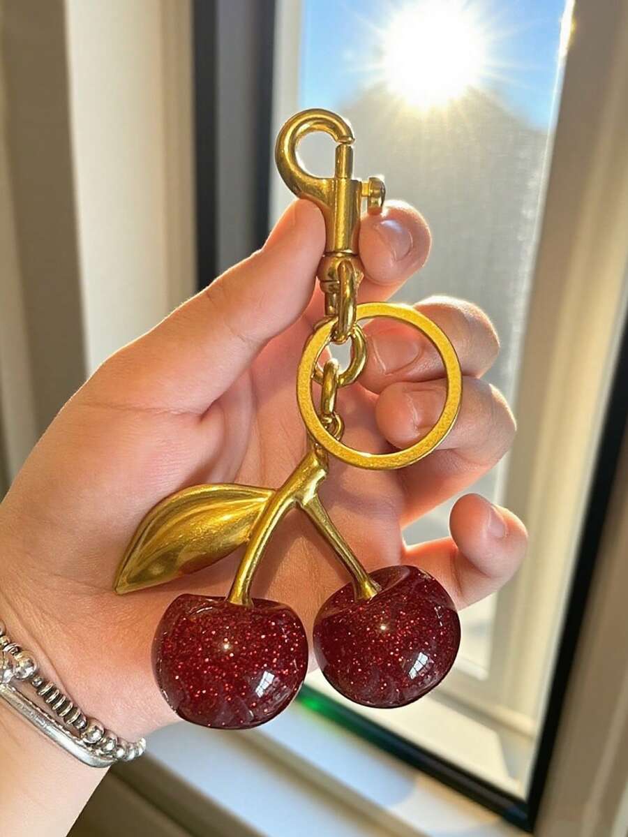 1pc Unique Shiny Cherry Shaped Pendant