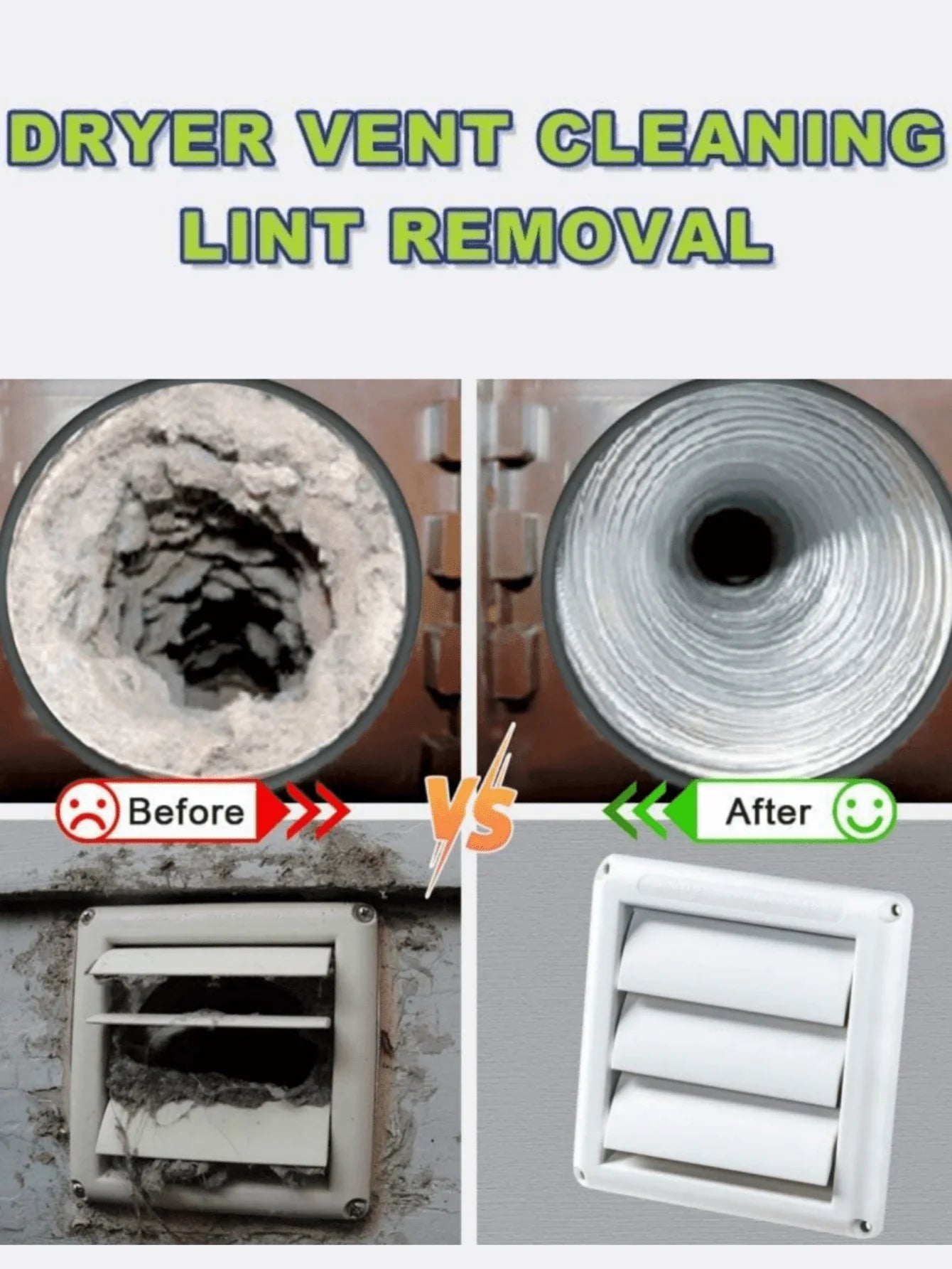 Flexible Dryer Lint Vacuum Attachment