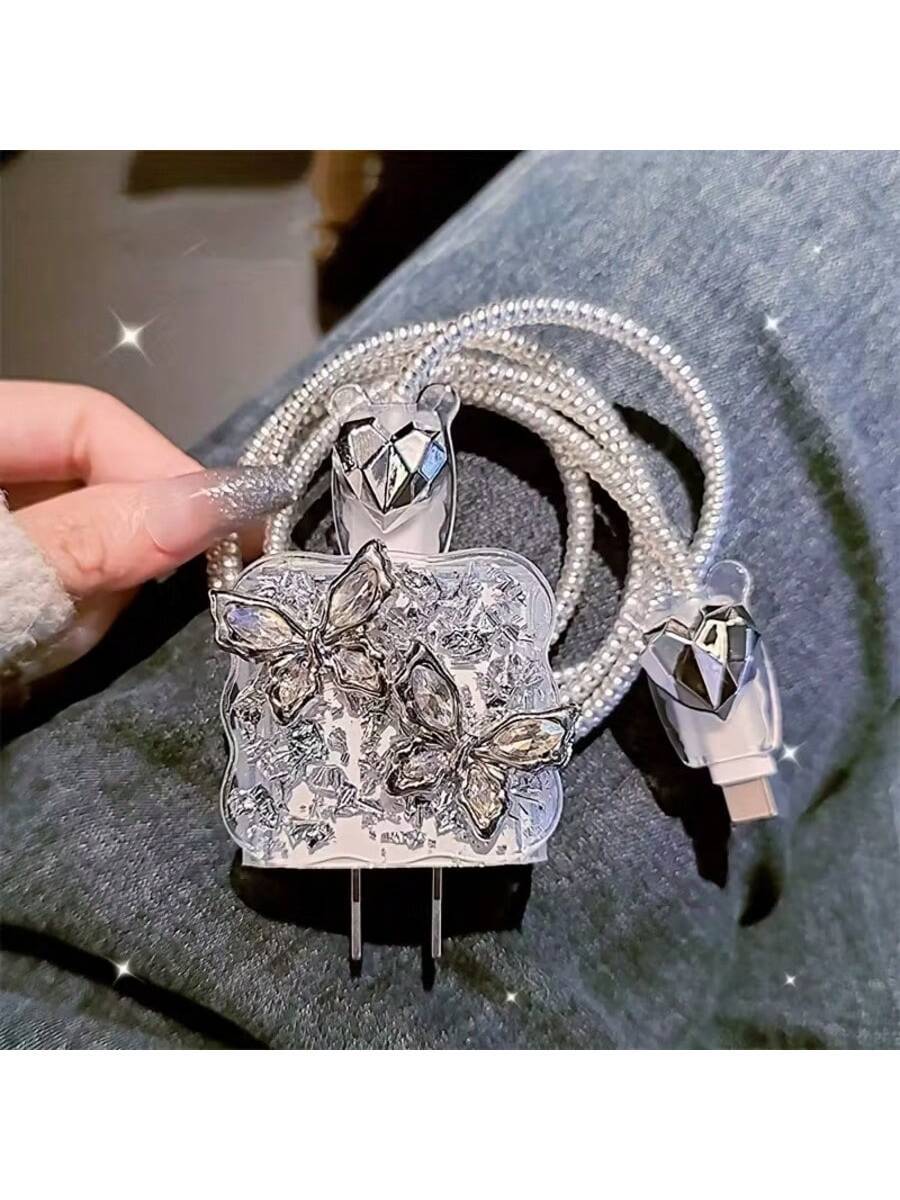 3D Bowknot/Heart/Star Charger Protector Case