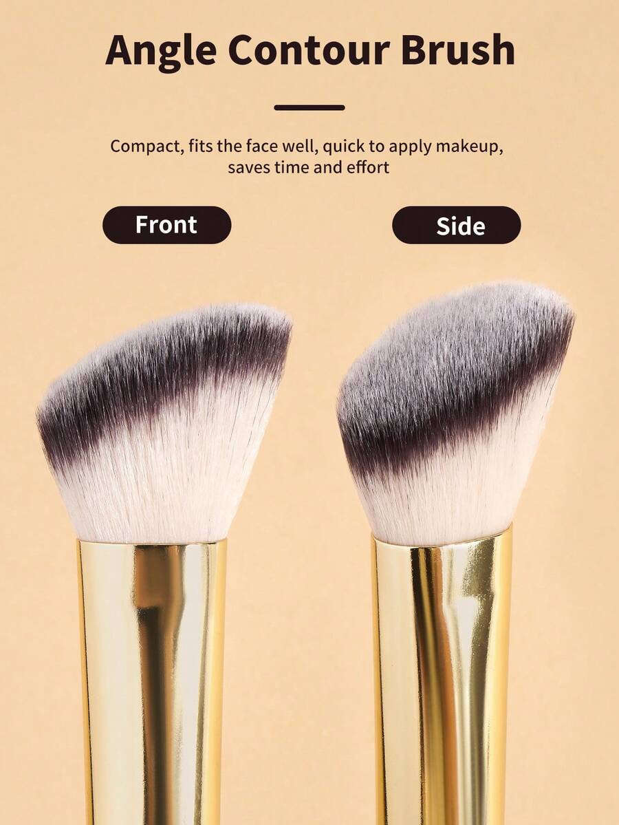 MAANGE Professional Soft Hair Aluminum Tube Makeup Brush Set