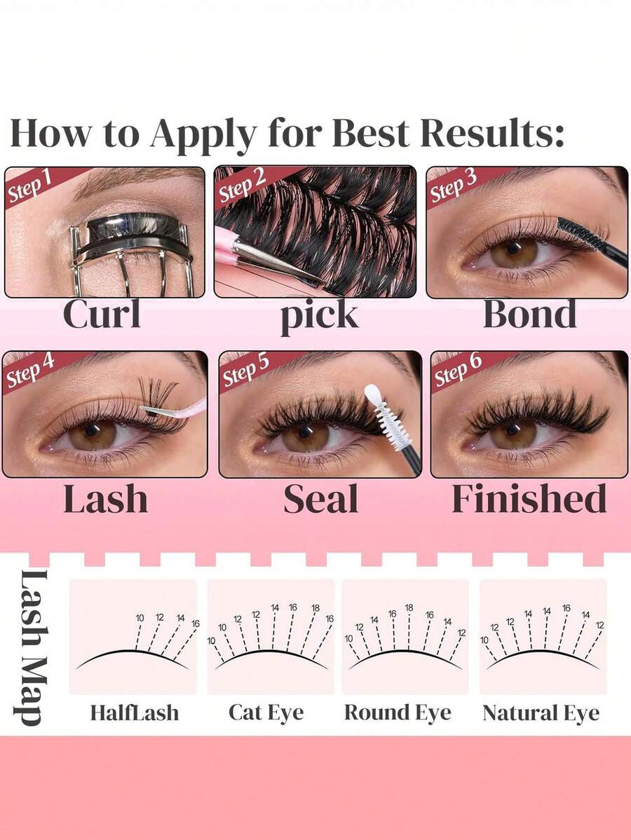 MEM Eyelash Extension Kit, DIY Eyelash Extension Set