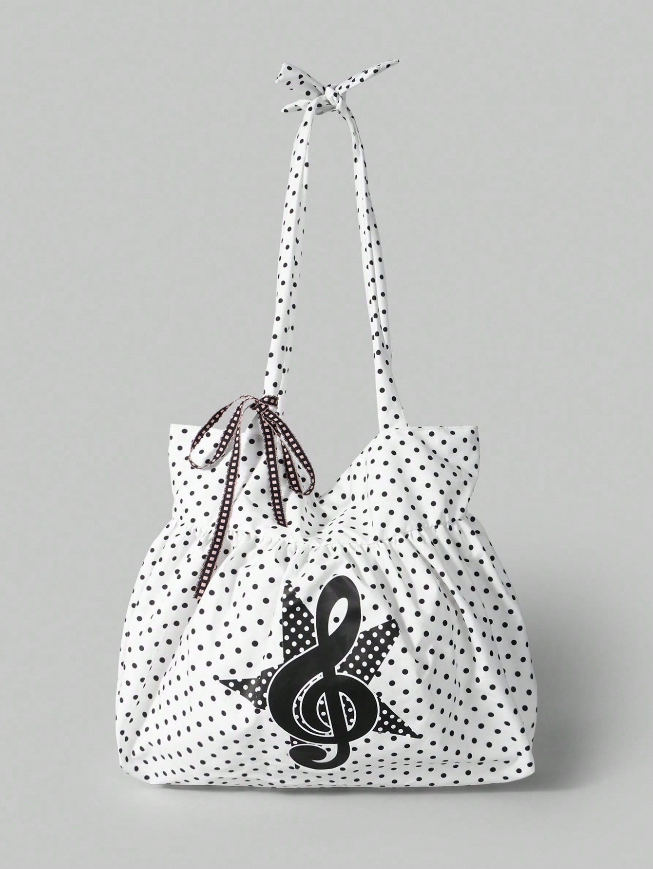 ROMWE Anime Black Heart Shoulder Bag