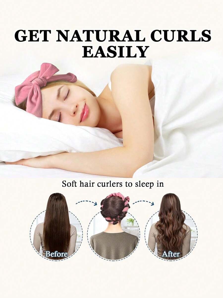 4pcs No-Heat Hair Curlers