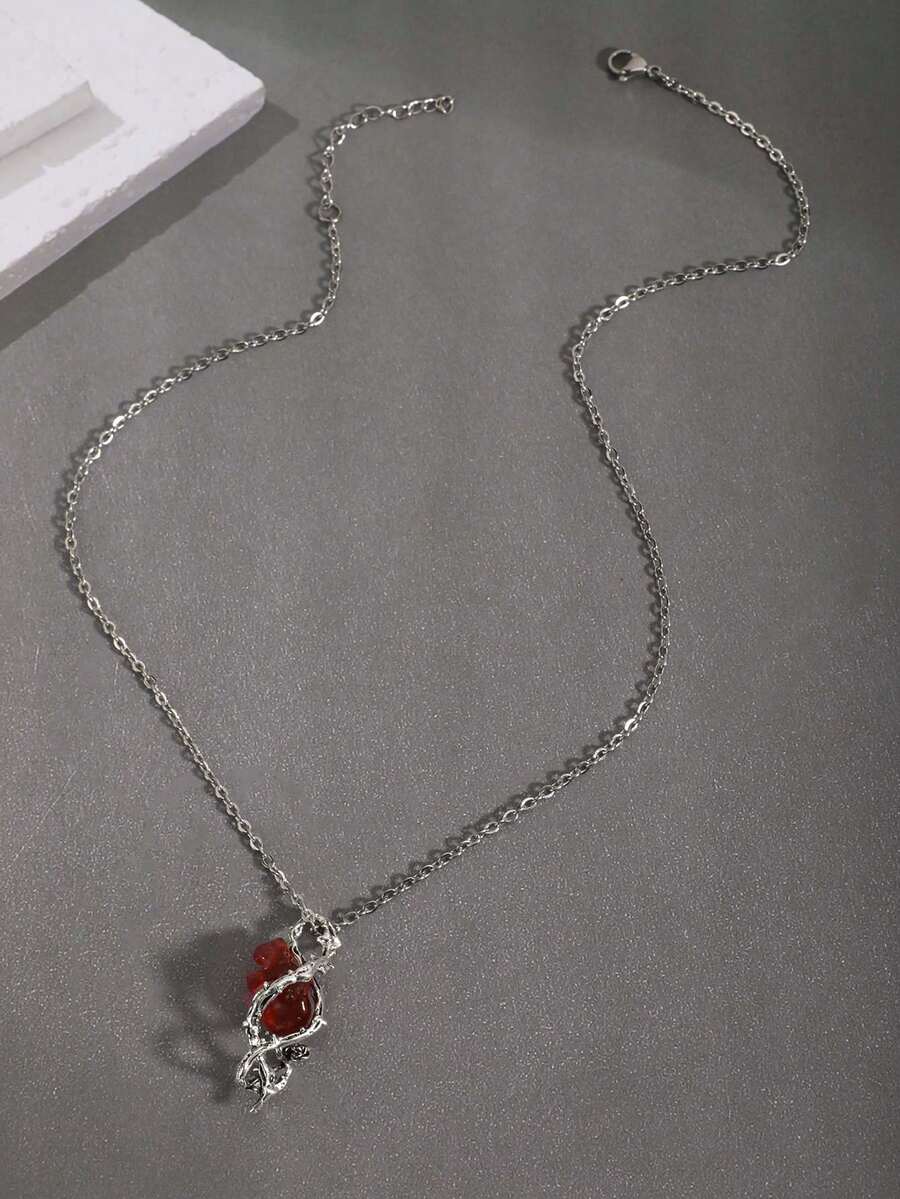 Vintage Gothic Style Rhinestone Cross Necklace