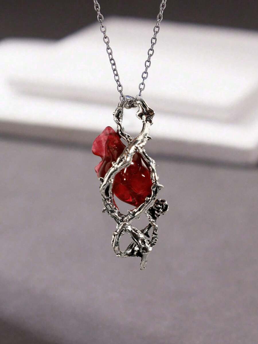 Vintage Gothic Style Rhinestone Cross Necklace