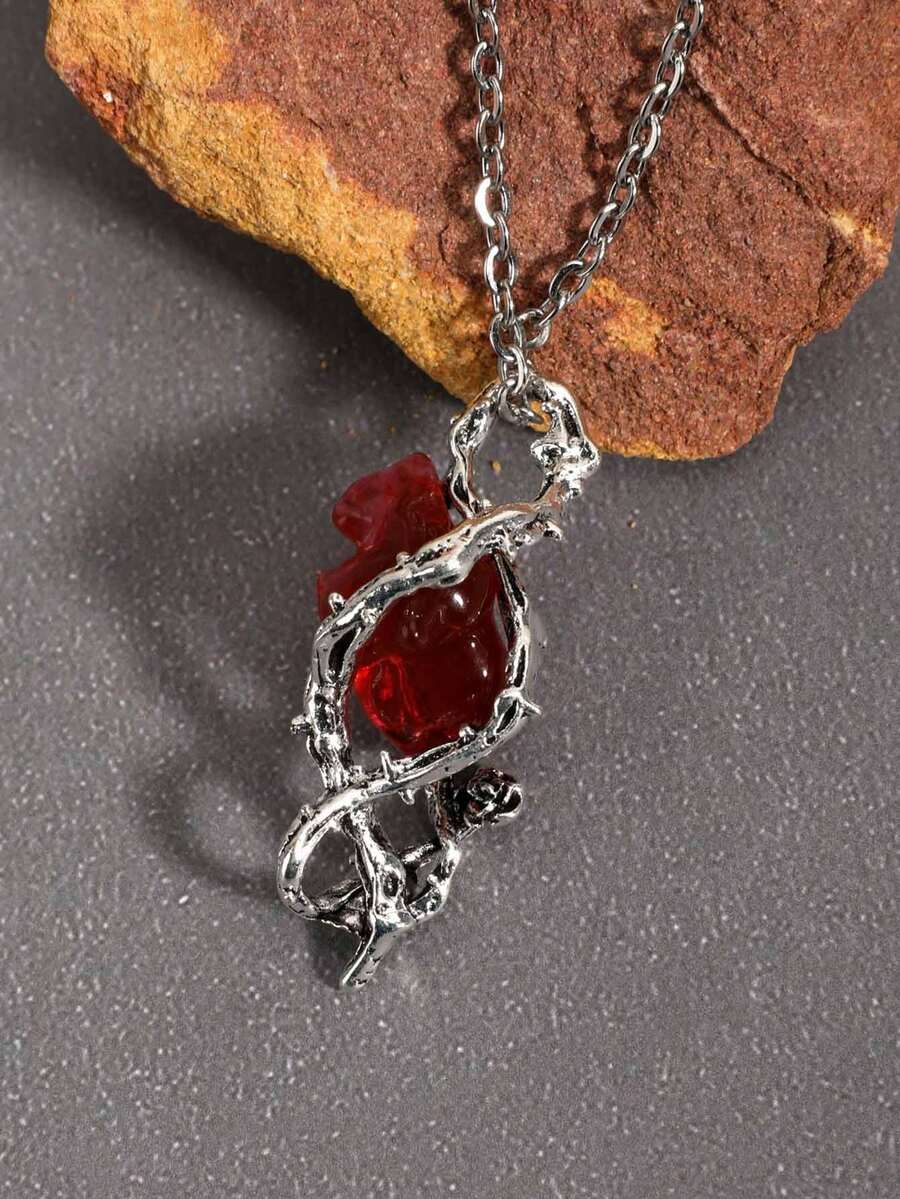 Vintage Gothic Style Rhinestone Cross Necklace