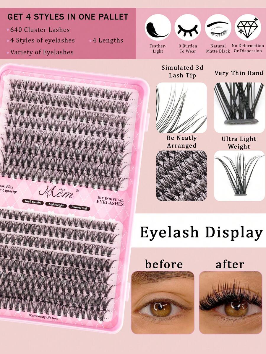 MEM Eyelash Extension Kit, DIY Eyelash Extension Set