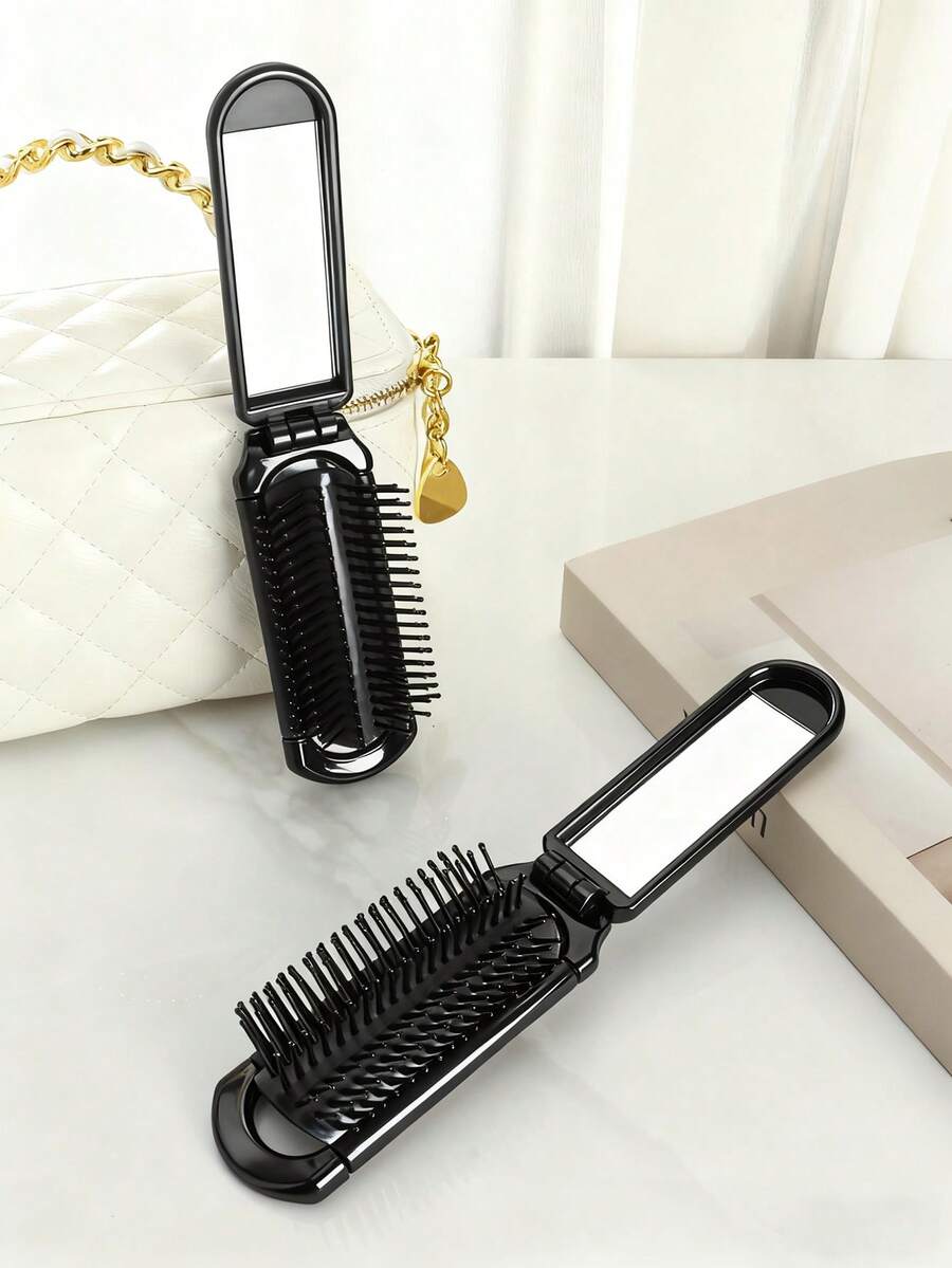 X Milania 1pc Foldable Comb - Cream Color