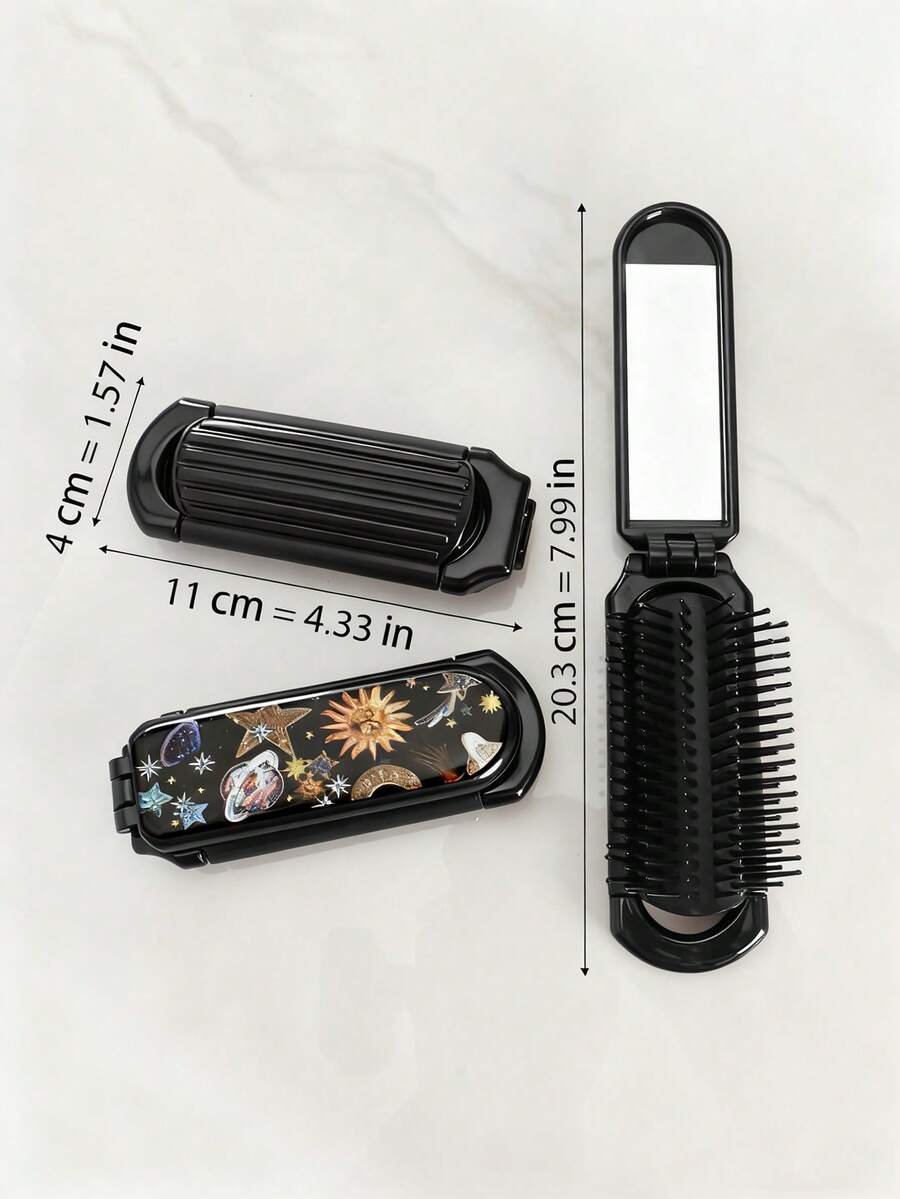 X Milania 1pc Foldable Comb - Cream Color
